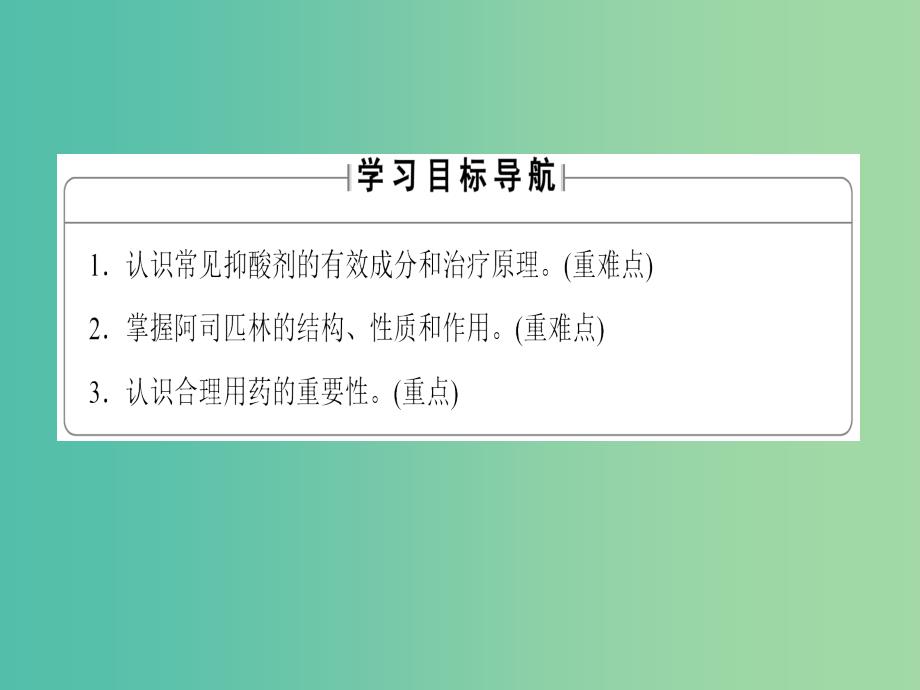 高中化学主题5正确使用化学用品课题1装备一个小药箱课件鲁科版_第2页