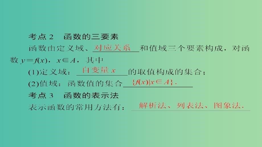 高考数学一轮总复习第2章函数导数及其应用2.1函数及其表示课件文_第5页