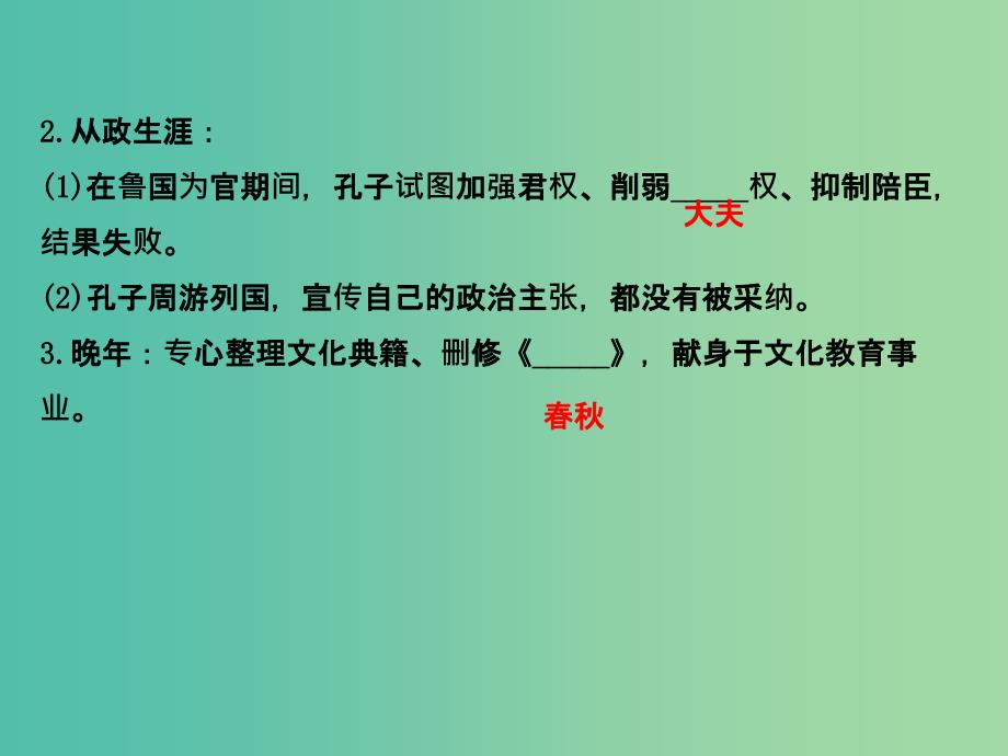 高中历史 2.1儒家文化创始人孔子课件1 新人教版选修4_第3页