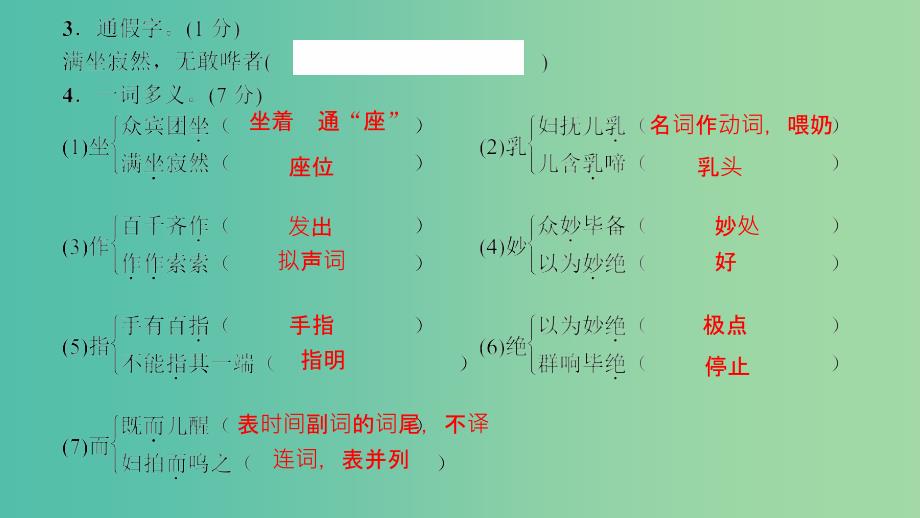 七年级语文下册 第四单元 20《口技》习题课件 新人教版_第4页