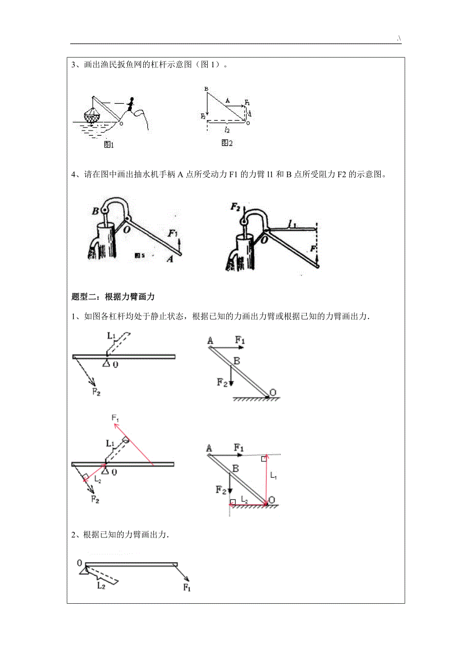 简单机械题型分类学习总结_第3页