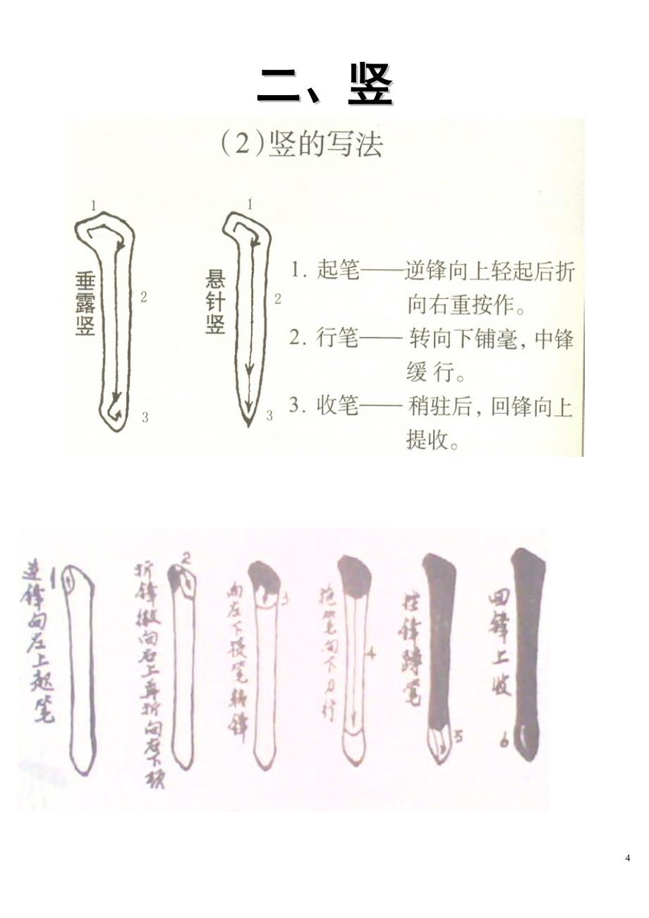 毛笔字基本笔画入门资料_第4页