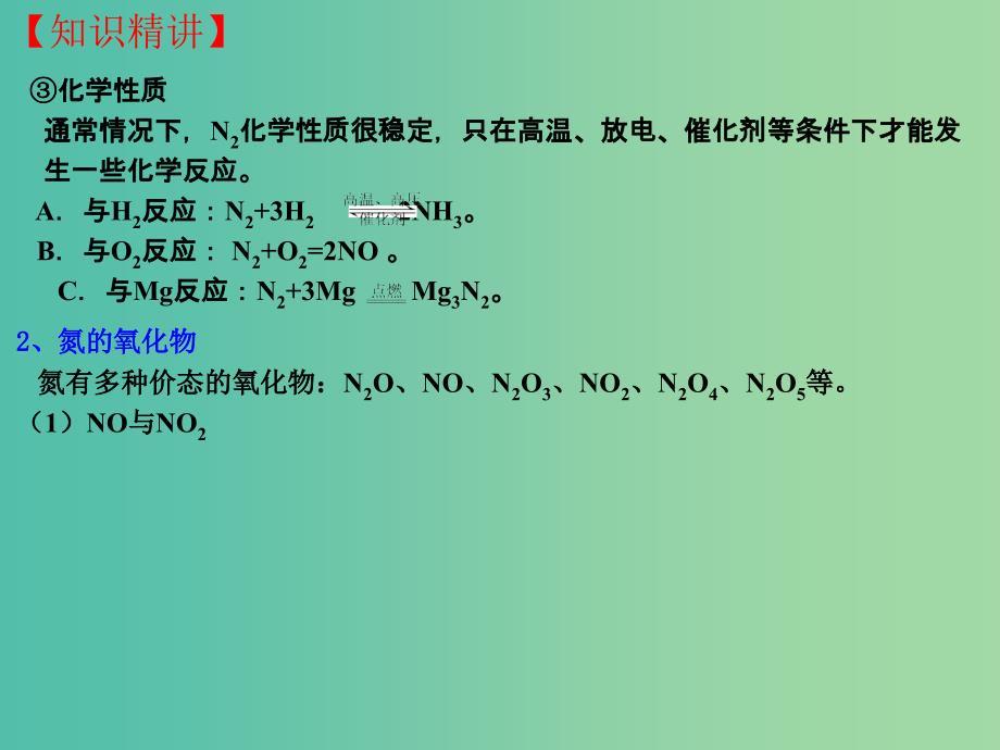 高三化学一轮复习 4.4 氮的氧化物和硝酸课件_第3页