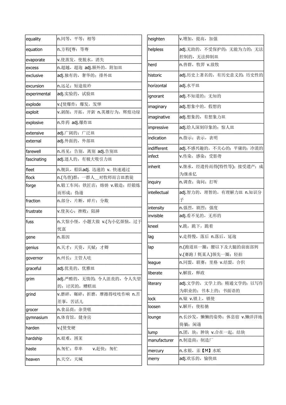 百词斩四级所有单词汇总资料_第4页