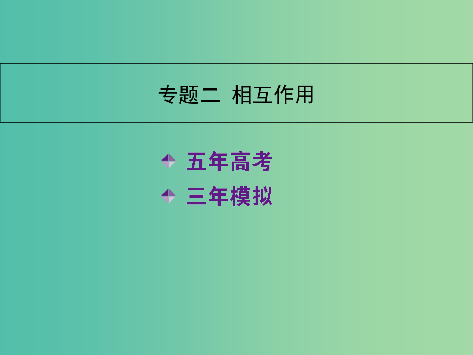 高三物理一轮复习 专题二 相互作用课件_第1页