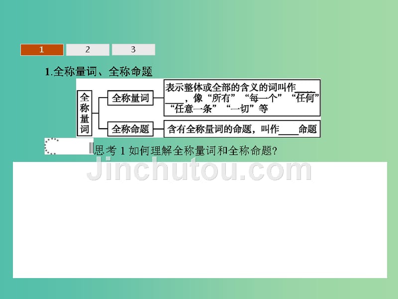 高中数学 1.3 全称量词与存在量词课件 北师大版选修2-1_第3页