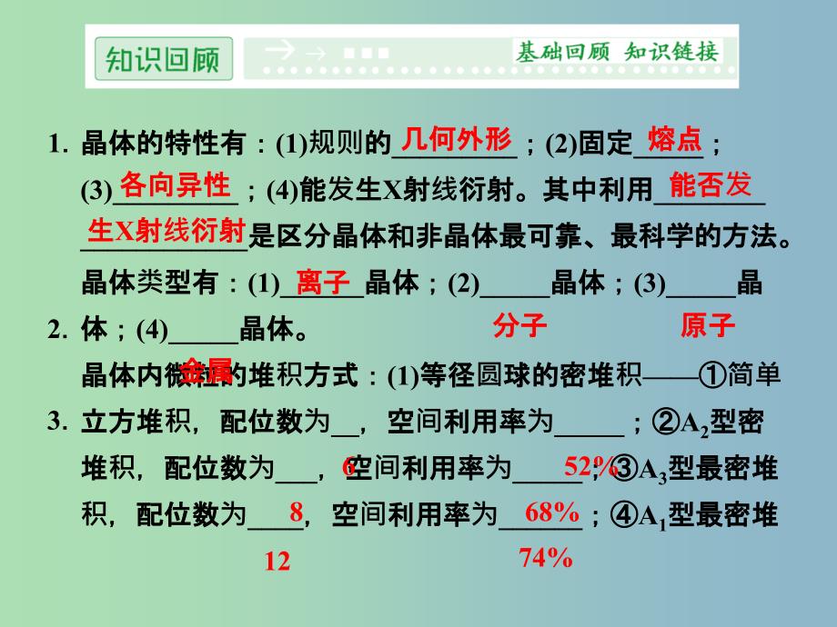 高中化学 3.2金属晶体与离子晶体课件 鲁科版选修3_第2页