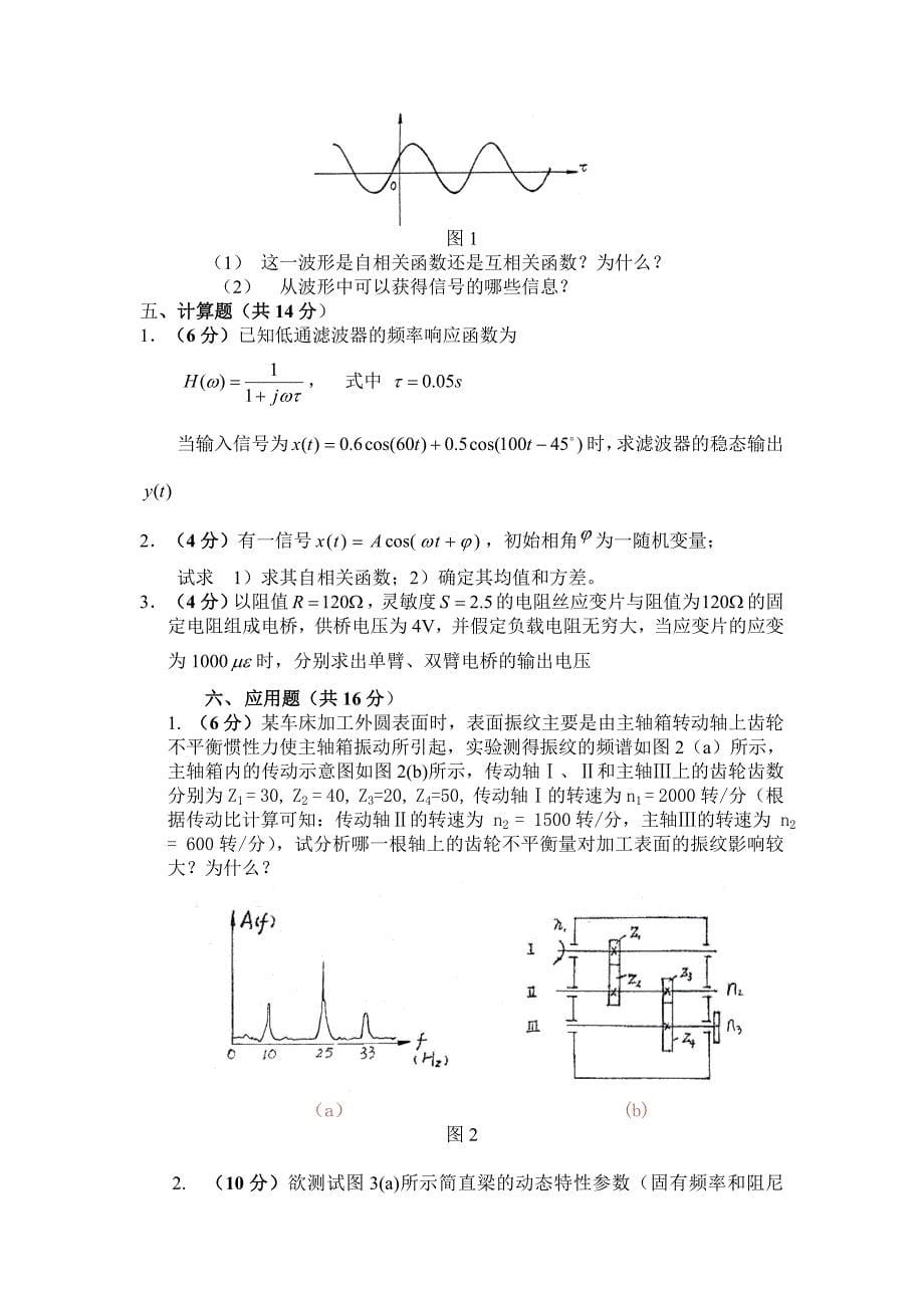 机械工程测试技术基础试题及答案三_第5页