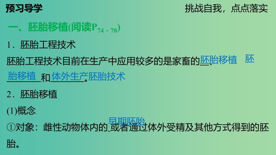 高中生物 专题三 胚胎工程 3.3 胚胎工程的应用及前景课件 新人教版选修3_第3页