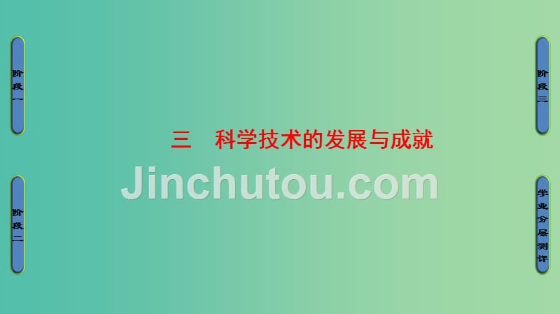 高中历史 专题5 现代中国的文化与科技 3 科学技术的发展与成就课件 人民版必修3_第1页