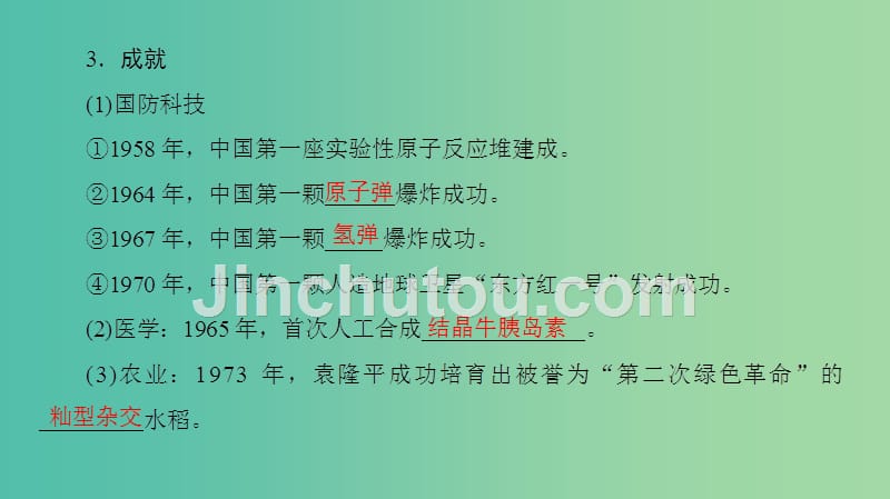 高中历史 专题5 现代中国的文化与科技 3 科学技术的发展与成就课件 人民版必修3_第5页