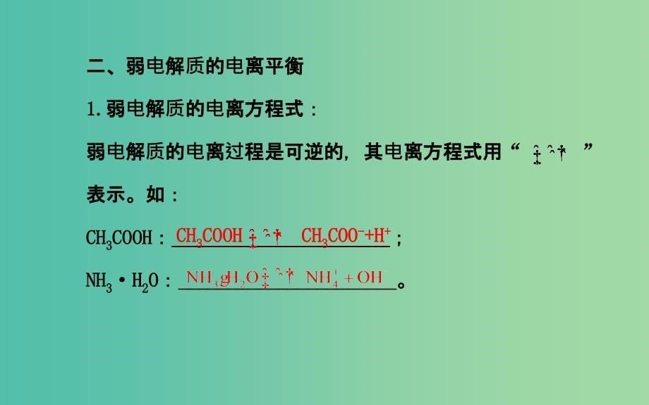高中化学 3.1弱电解质的电离平衡课件 鲁科版选修4_第5页
