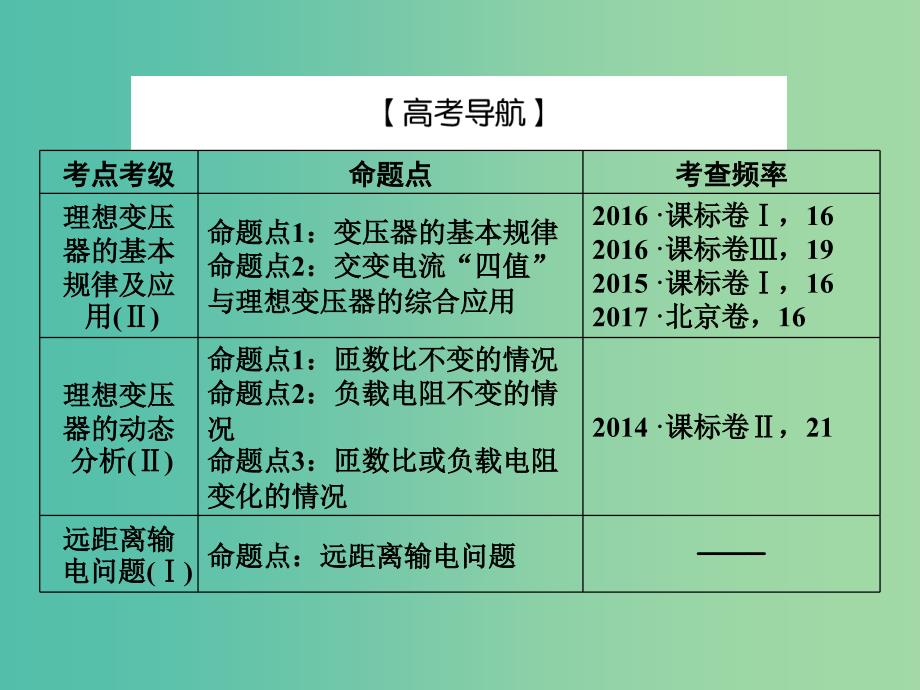 高考物理一轮复习第十章交变电流传感器2变压器电能的输送课件_第3页