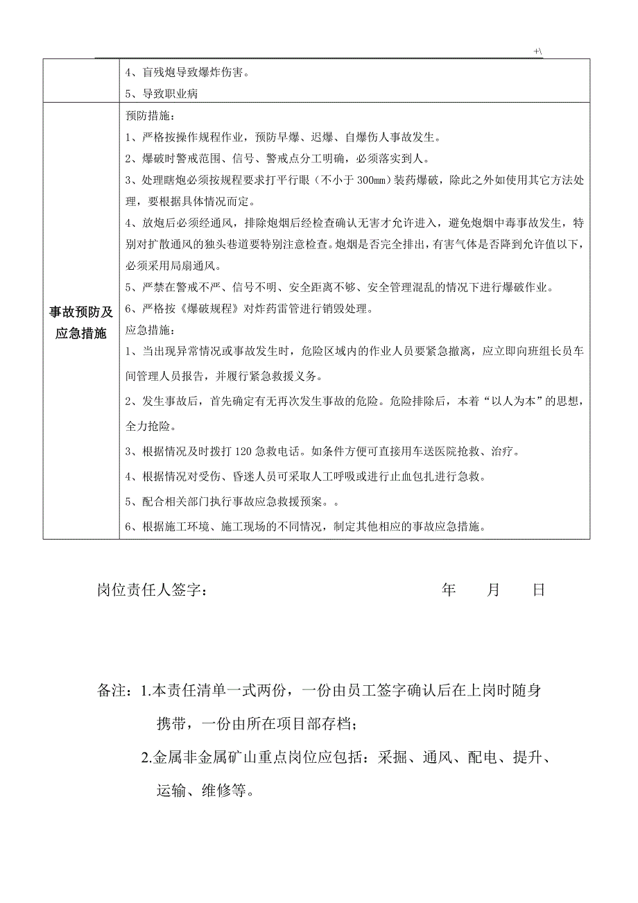 计划项目部重要材料岗位安全责任清单_第3页