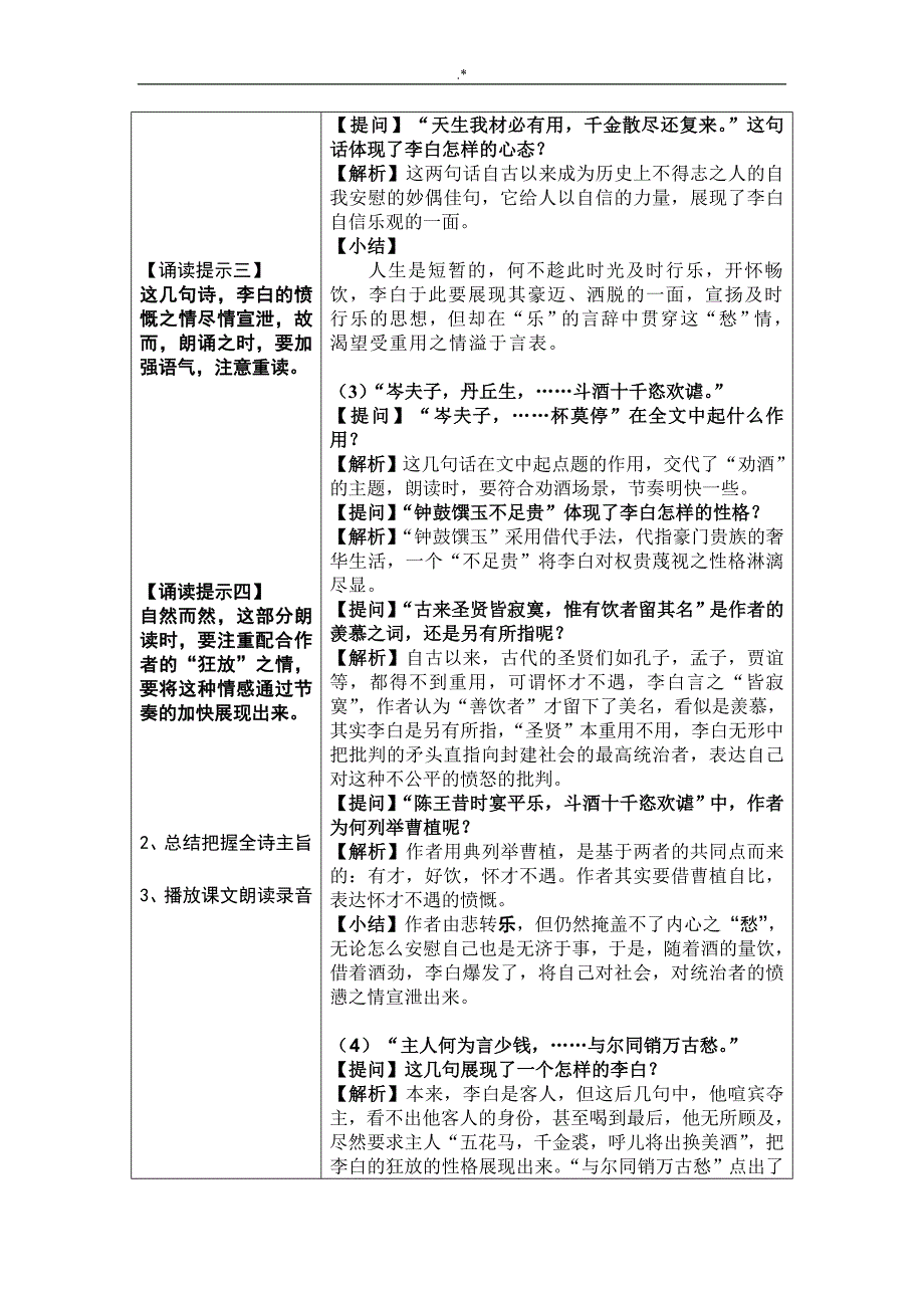 将进酒-公开课教案课程_第4页