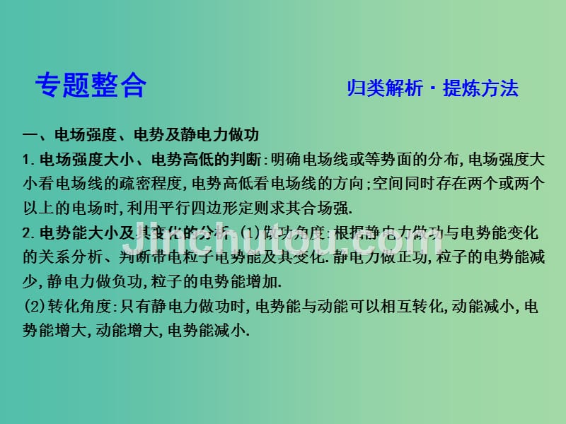 高中物理 第1章 静电场本章总结课件 新人教版选修3-1_第4页