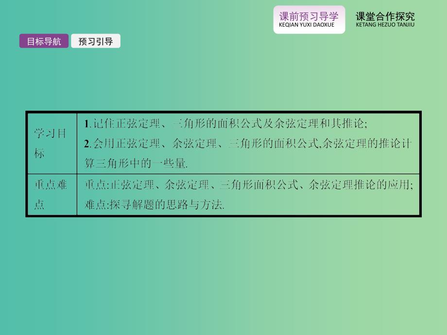 高中数学 1.2.2 三角形中的几何计算课件 新人教a版必修5_第2页