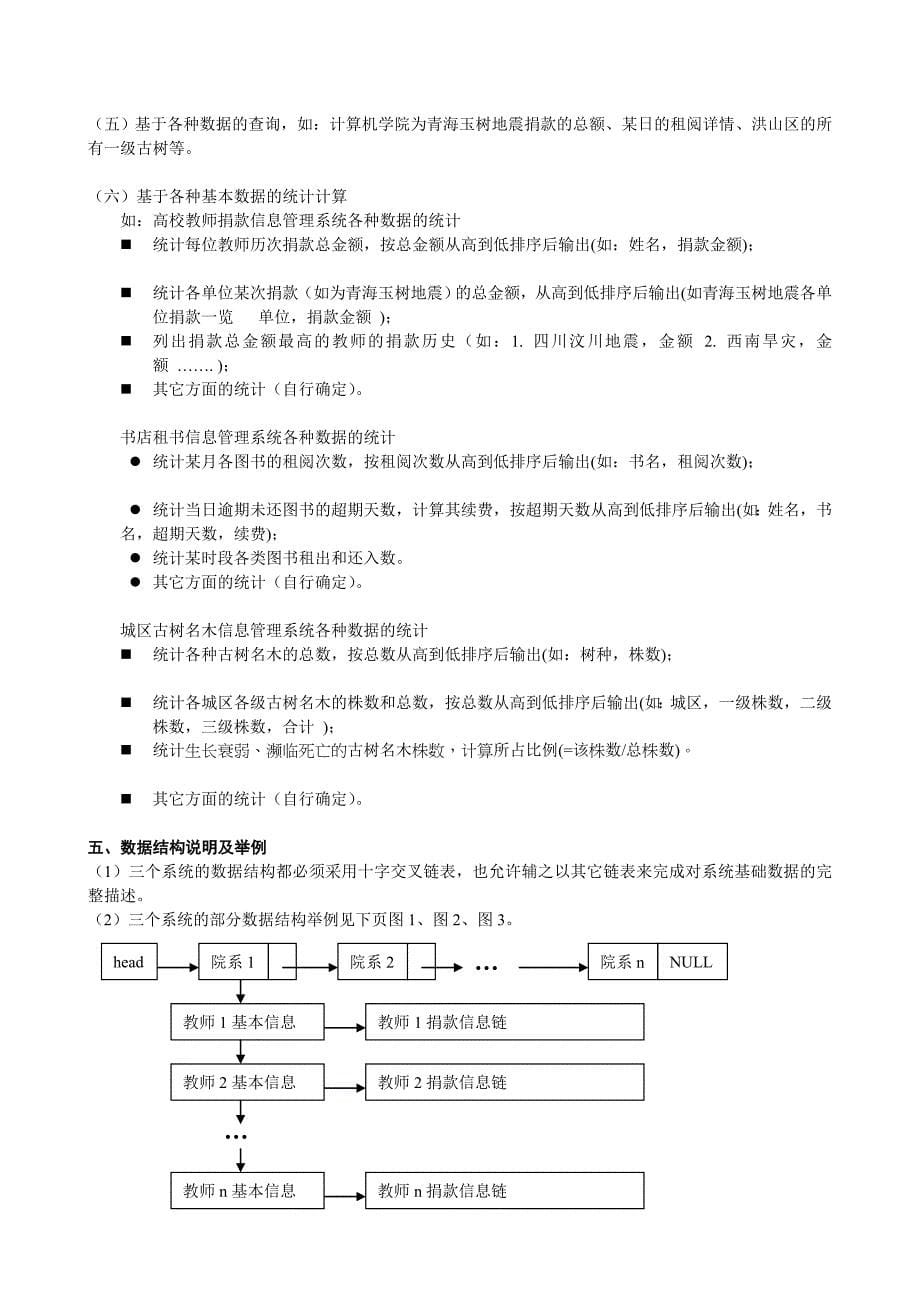 2010年c语言程序设计课程设计大型作业任务书_第5页