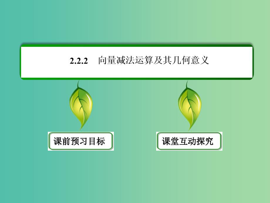 高中数学 第二章 平面向量 2-2-2向量减法运算及其几何意义课件 新人教a版必修4_第3页