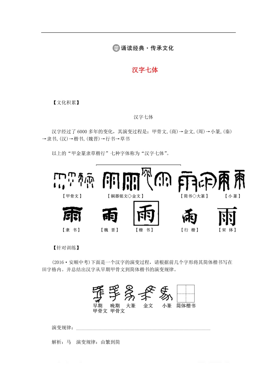 八年级语文下册诵读经典与传统文化汉字七体新人教_第1页