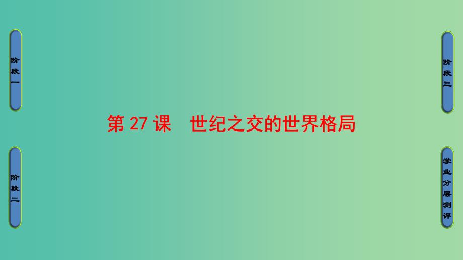 高中历史第8单元当今世界政治格局的多极化趋势第27课世纪之交的世界格局课件新人教版_第1页