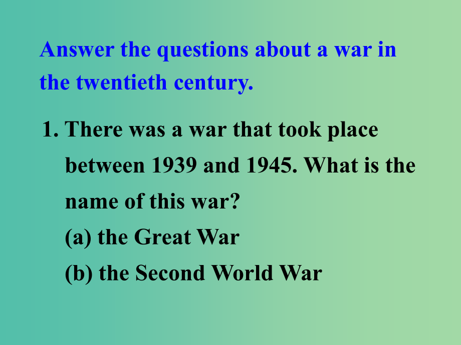 高中英语 module 6 war and peace period 1 introduction&ampvocabulary and reading课件2 外研版选修6_第4页