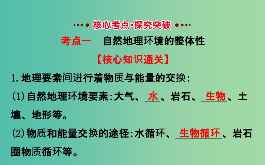 高考地理一轮 自然地理环境的整体性与差异性课件_第3页