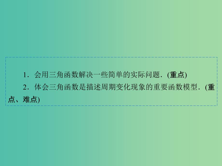 高中数学 1.6三角函数模型的简单应用课件 新人教a版必修4_第2页