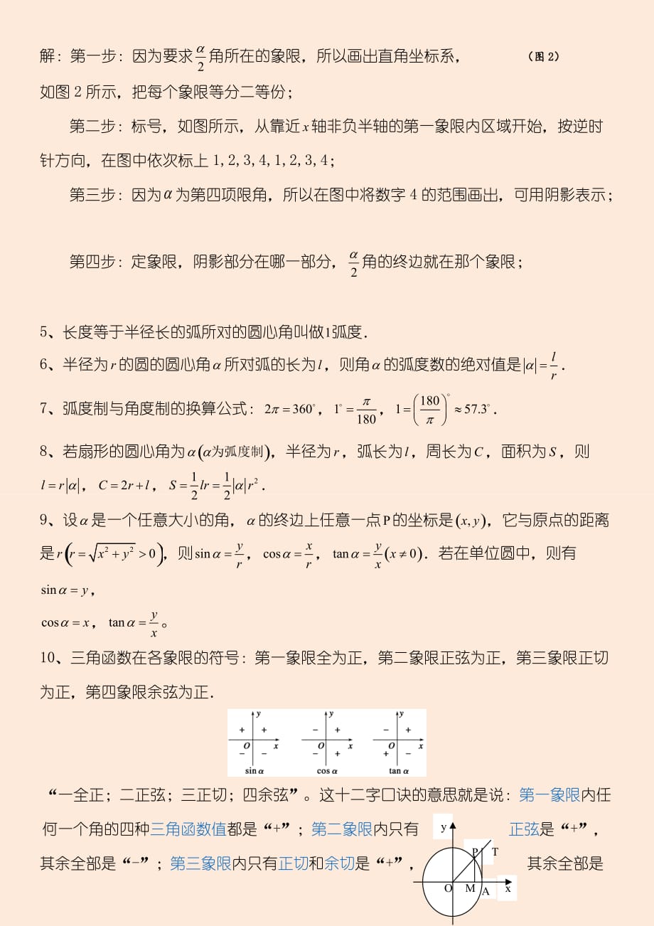 高中数学必修四《三角函数》知识点(精华集锦)_第4页