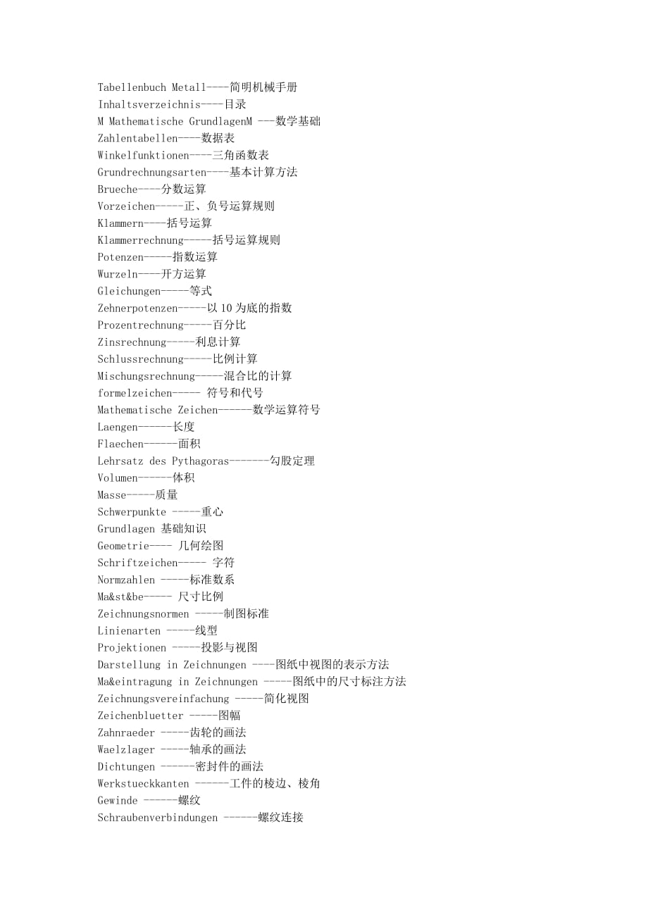 德语机械专业词汇资料_第4页