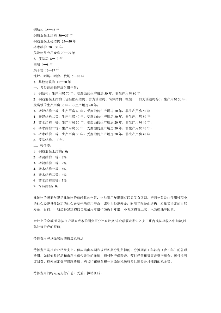 设备折旧年限规定资料_第3页