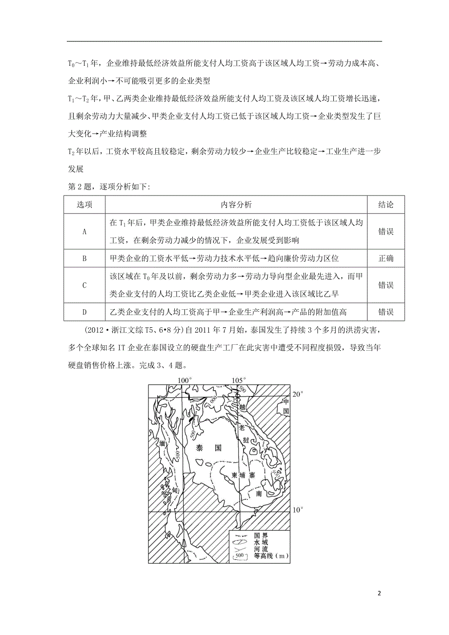 2017_2018学年高中地理考点9工业地域的形成与发展11练习新人教版必修_第2页