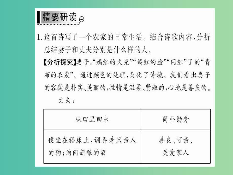 高中语文 第二单元 挚情的呼唤 一个小农家的暮课件 新人教版选修《中国现代诗歌散文欣赏》_第3页