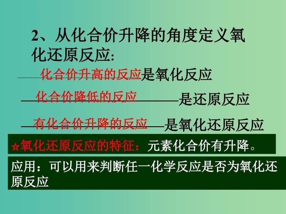 高中化学 2.3氧化还原反应课件1 新人教版必修1_第5页