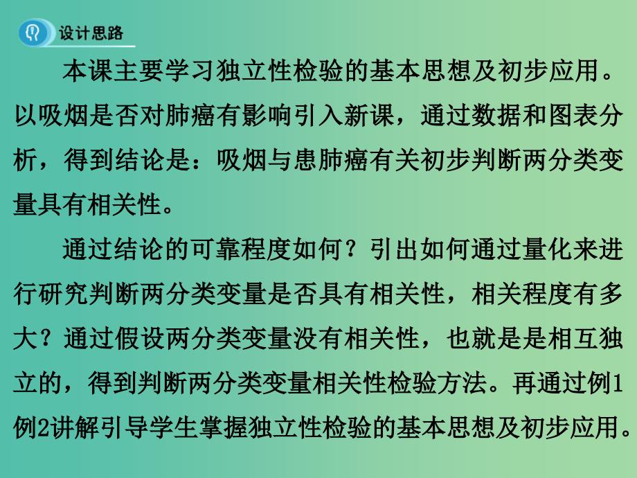 高中数学 第一章 统计案例 2 独立性检验的基本思想及初步应用课件 新人教b版选修1-2_第3页