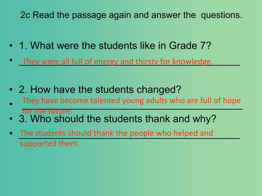 九年级英语全册 unit 14 i remember meeting all of you in grade 7 period 4课件 （新版）人教新目标版_第2页