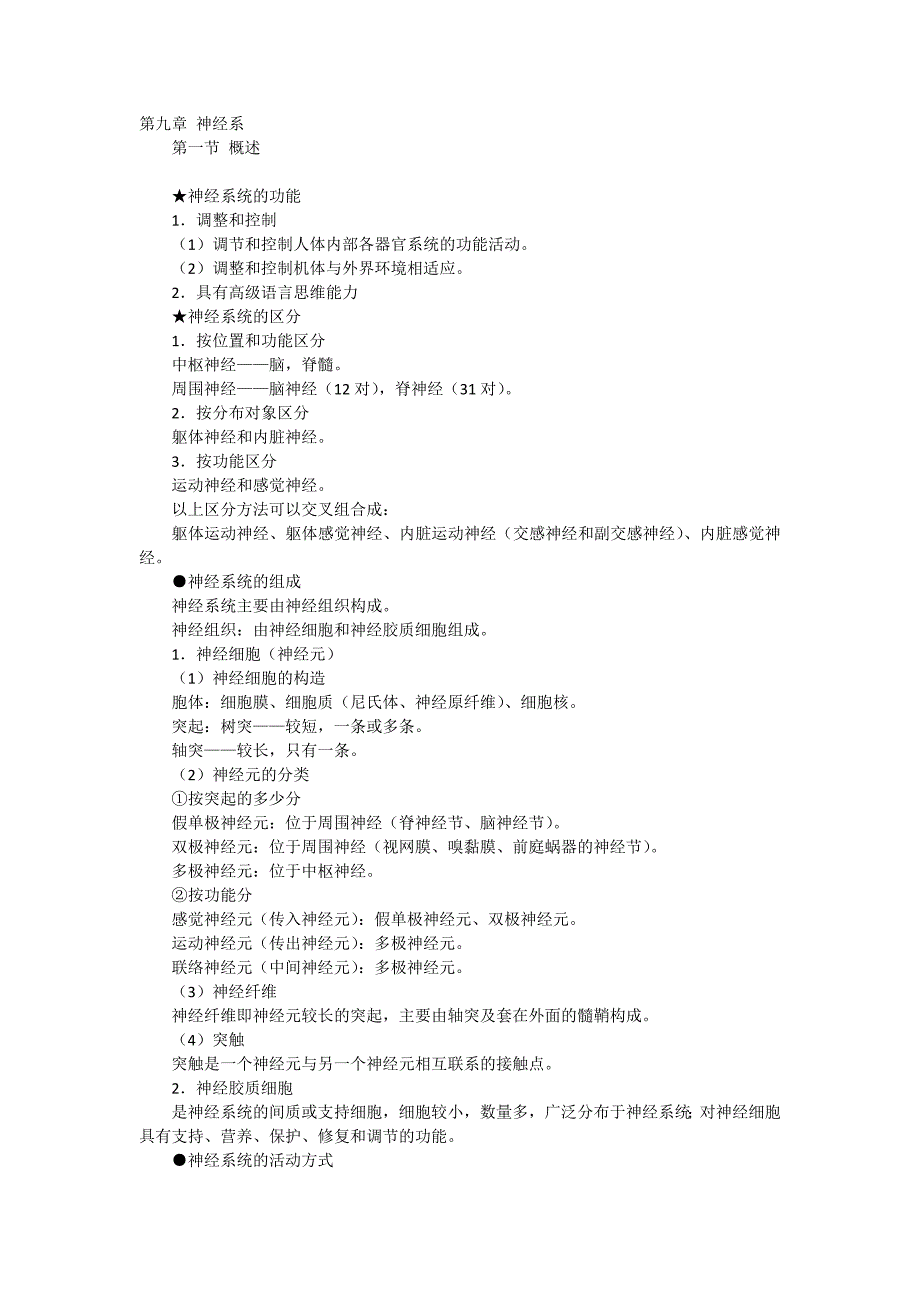 正常人体解剖 神经系统部分_第1页