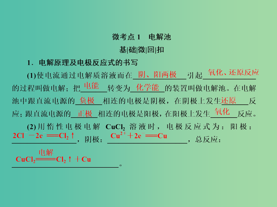 高考化学大一轮复习20电解池金属的电化学腐蚀与防护课件新人教版_第4页