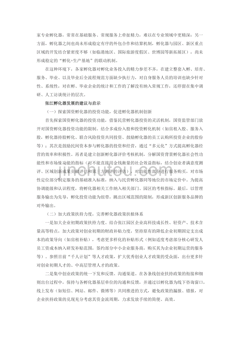 “张江高科技园区孵化器模式”解析_第3页
