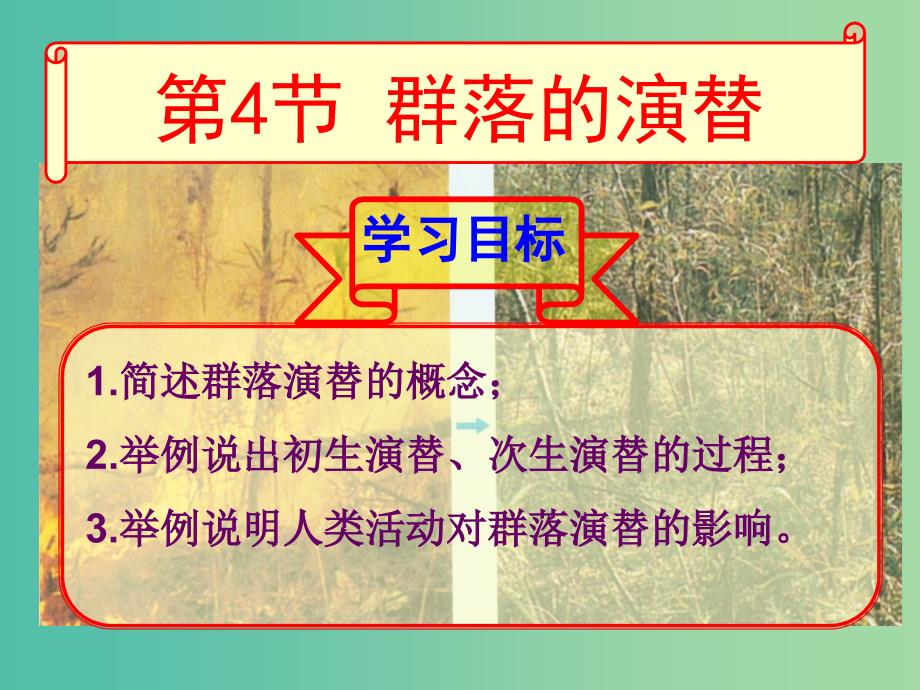 高中生物 4.4群落的演替课件1 新人教版必修3_第2页