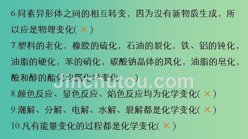 高考化学大二轮总复习 第一篇 二 基本概念正误判断“20例”课件_第3页