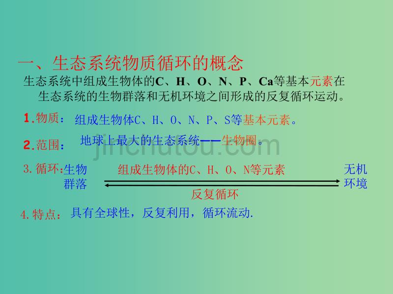 高中生物 专题5.3 生态系统的物质循环课件 新人教版必修3_第2页