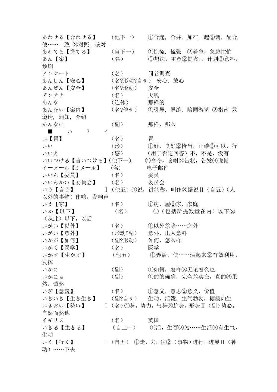 日语常用单词4000资料_第5页