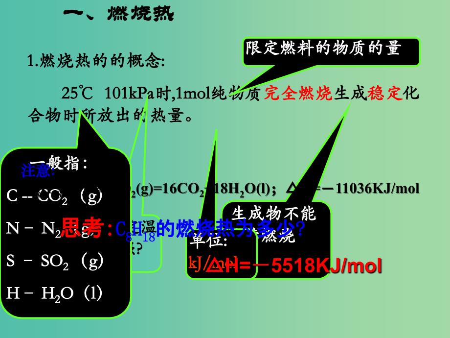 高中化学 1.2燃烧热 能源课件 新人教版选修4_第3页