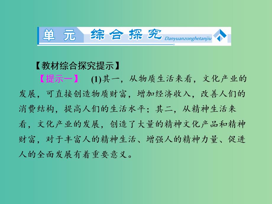 高中政治 第1单元《文化与生活》单元归纳提升课件 新人教版必修3_第2页