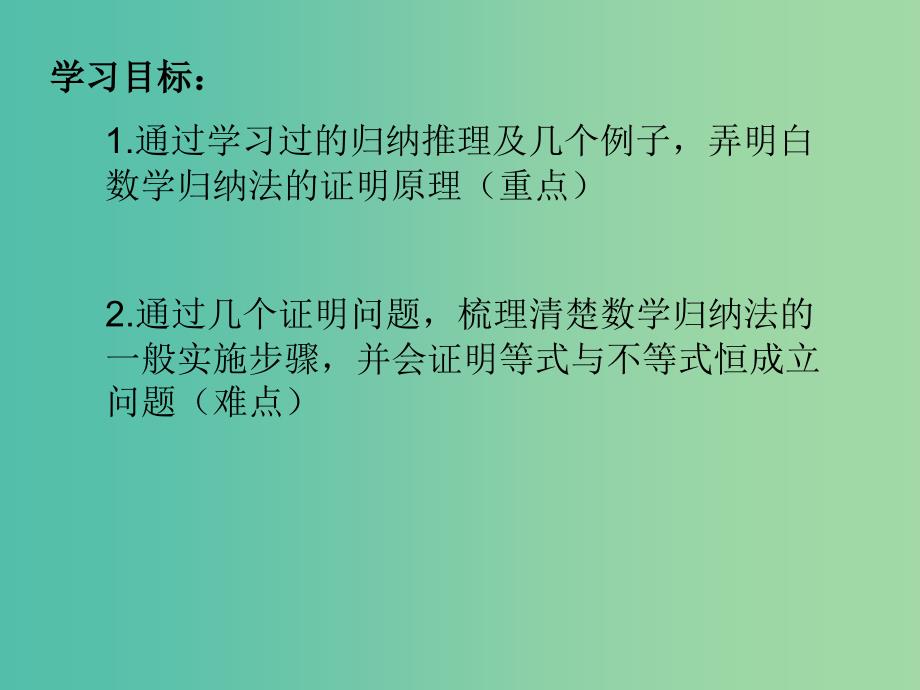 高中数学 2.3数学归纳法课件 新人教b版选修2-2_第2页