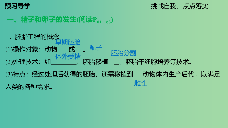 高中生物 专题三 胚胎工程 3.1 体内受精和早期胚胎发育课件 新人教版选修3_第3页