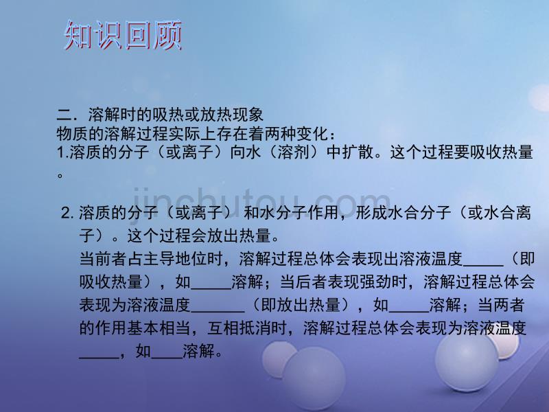 2017年中考化学总复习 第1部分 基础知识回顾与能力训练 第13课时 溶液及物质的溶解度课件_第4页