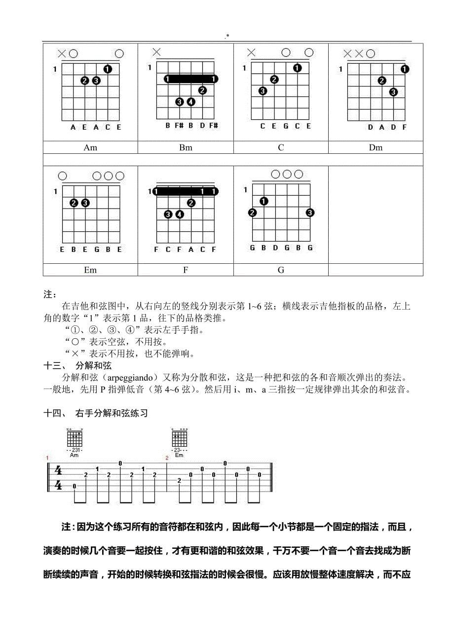 吉他学习基础教育材料入门基础知识材料_第5页