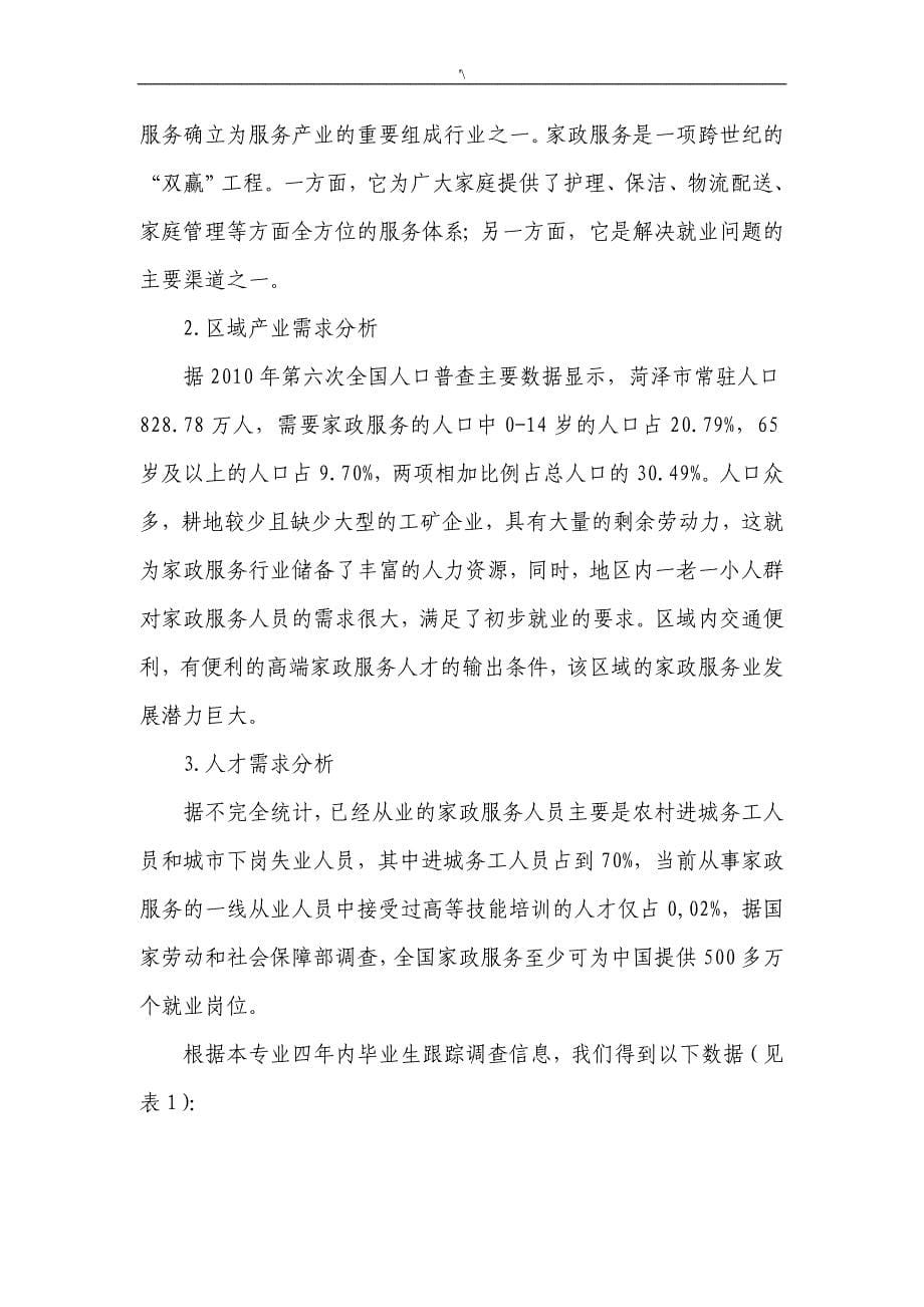 家政服务专业建设计划组织(新)_第5页